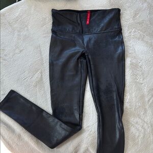 SPANX S - Black Faux Leather Leggings